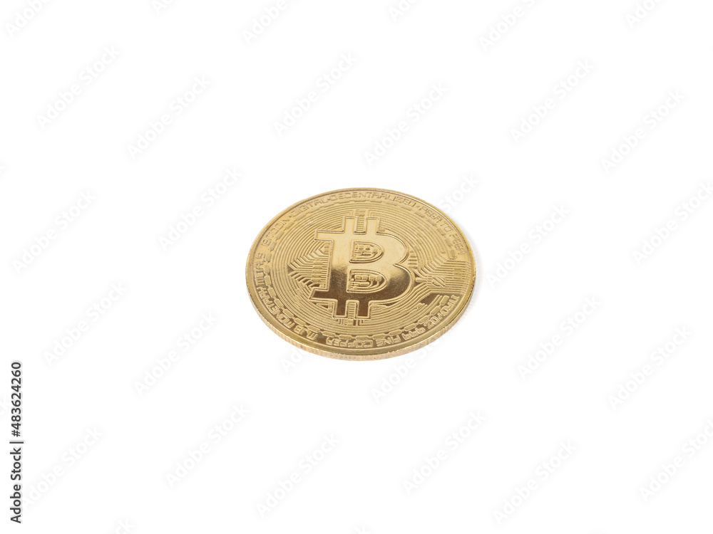 A popular digital coin isolated on a white background. A popular digital coin isolated on a white background.