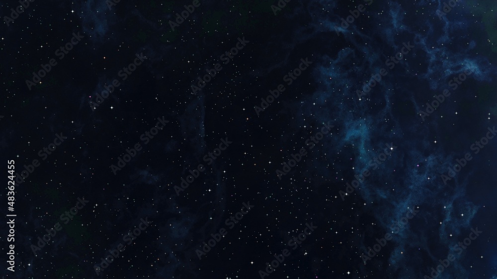 Fototapeta premium Glowing huge space nebula with young stars. Universe and galaxy