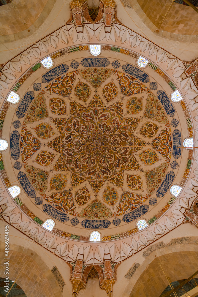 Edirne Uc Serefeli Mosque. Dome of mosque in Edirne