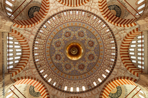 Fototapeta Selimiye Mosque. Interior of Edirne Selimiye Mosque.