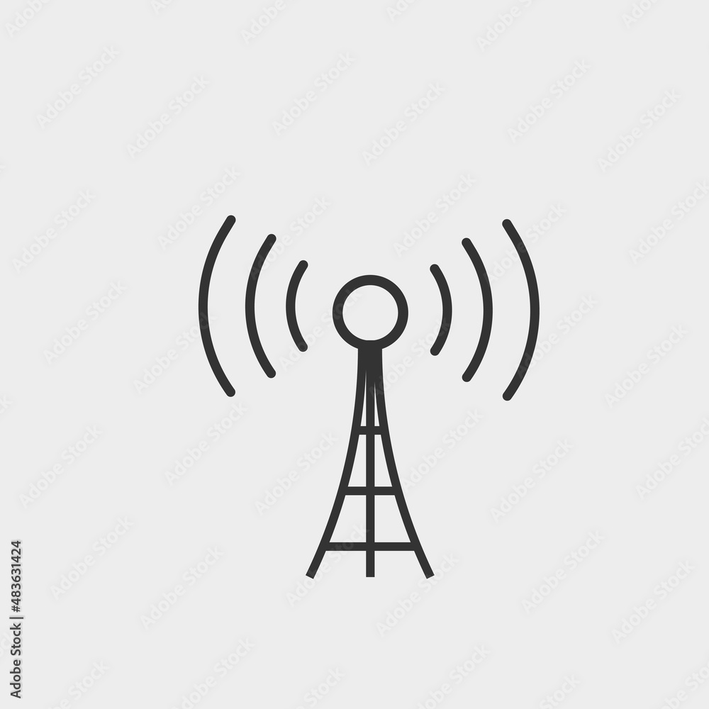 Tower vector icon illustration sign Tower vector icon illustration sign