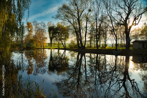 Sonnenuntergang am Dorfteich