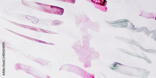 Purple Grunge Elements. Paint Brush Summer.