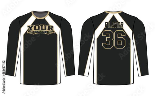 Sports gear long sleeves template mockup perfect fit for all sports. The designs that go on casual wear, shirts, fashions apparel, and all kinds of team uniform