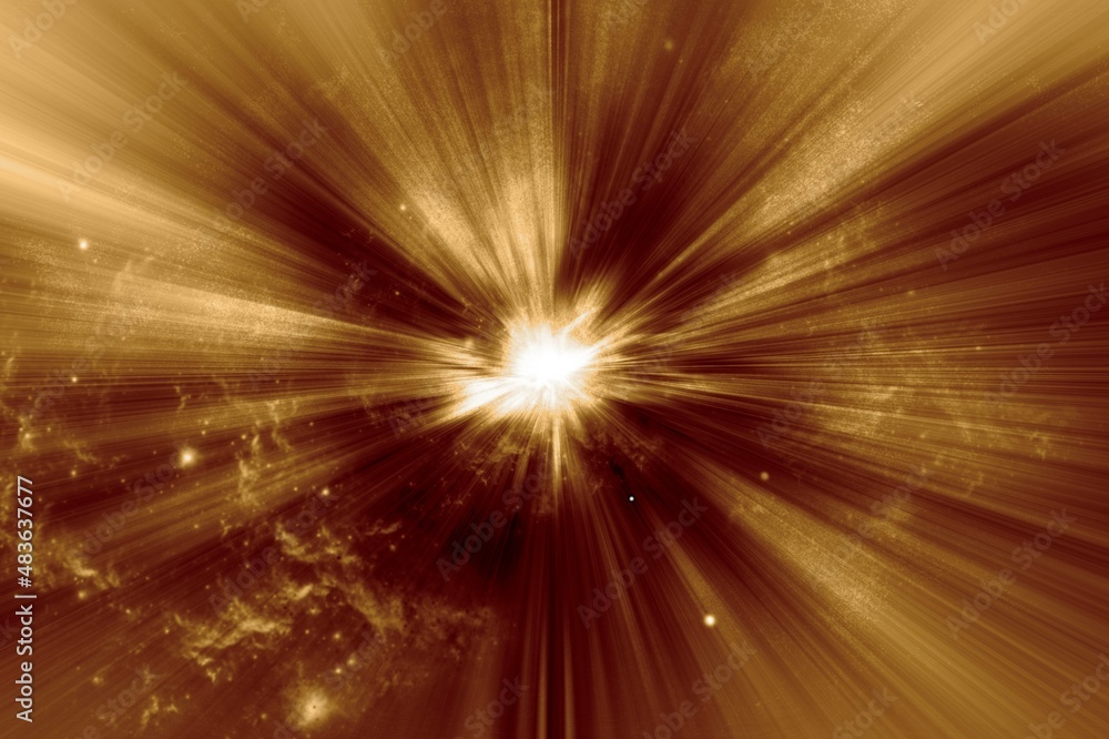Obraz premium abstract space background with stars. Explosions of light, particles 