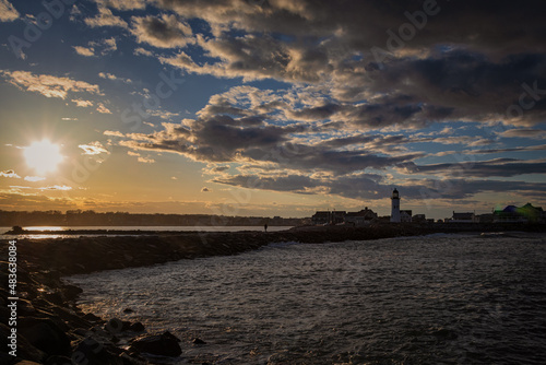 Sunset in Scituate Lighthouse, Massachusetts