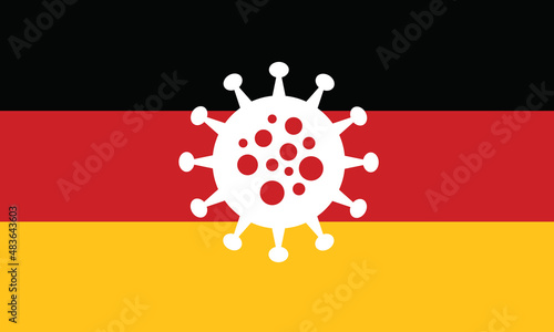 Corona virus Germany flag omicron variant covid pandemic