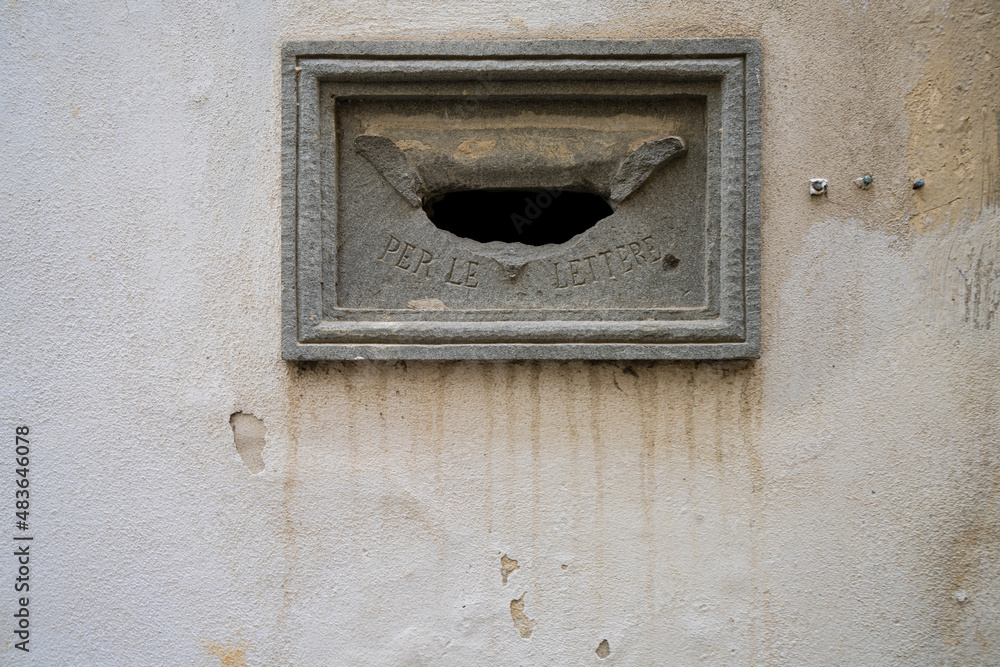 Old letterbox in the wall
