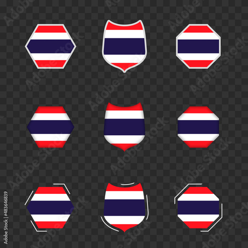 National symbols of Thailand on a dark transparent background, vector flags of Thailand. Free Download National symbols of Thailand on a dark transparent background, vector flags of Thailand. - GFXLoad