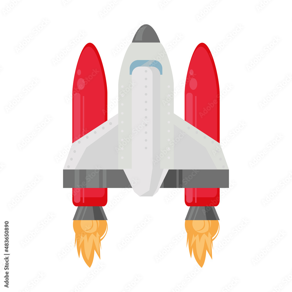 Obraz premium cute rocket illustration
