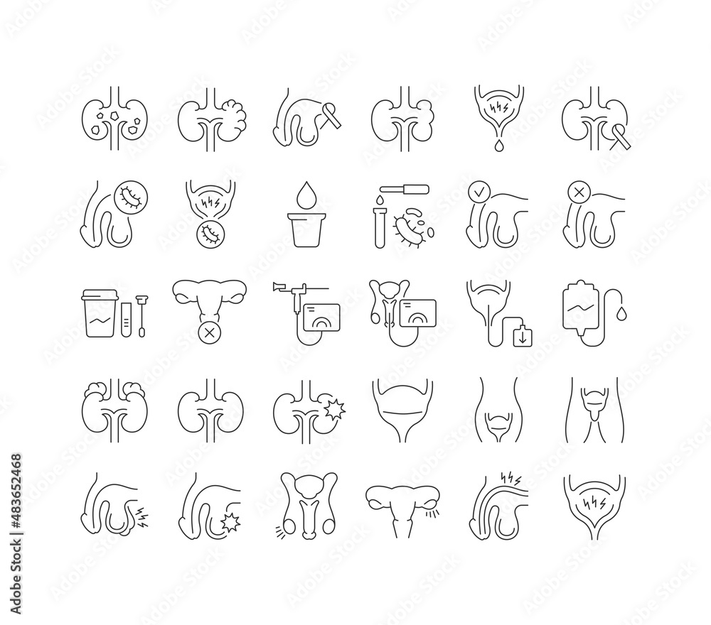 Urology. Collection of perfectly thin icons for web design, app, and the most modern projects. The kit of signs for category Medicine. Urology. Collection of perfectly thin icons for web design, app, and the most modern projects. The kit of signs for category Medicine.