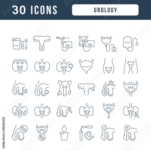 Urology. Collection of perfectly thin icons for web design, app, and the most modern projects. The kit of signs for category Medicine.