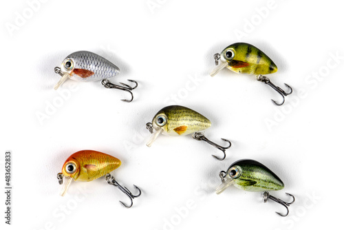 Fishing lure wobbler isolated on white