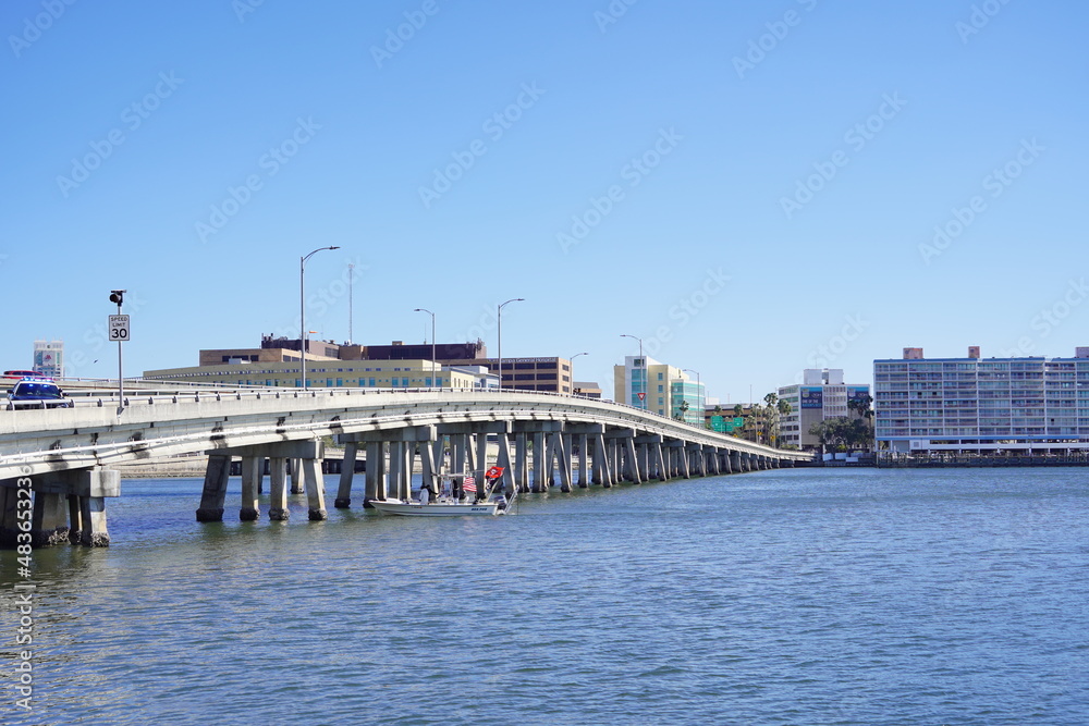 Beautiful bridge on Tampa bay in Tampa, Florida