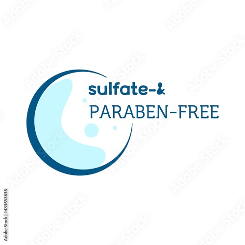Sulfate and paraben free cosmetic product badge