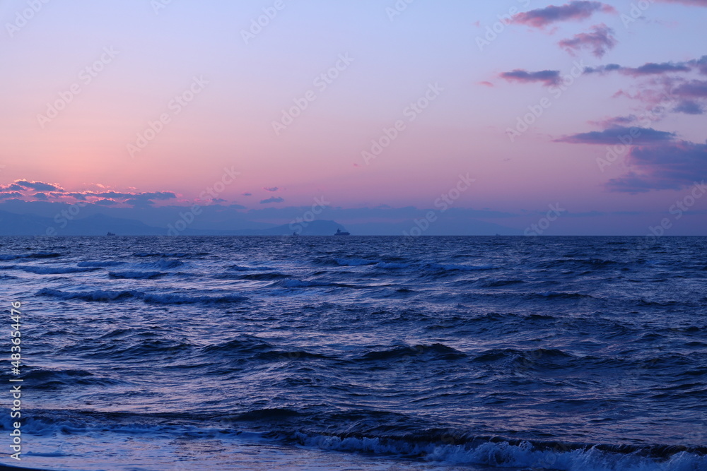 Fototapeta premium 石狩湾の夕焼け