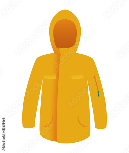 Ski warm yellow jacket with a hood for snowboarding