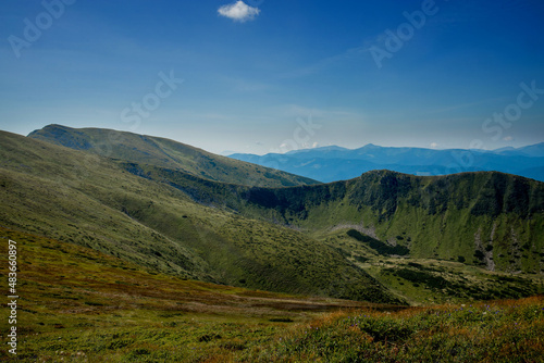 Incredible view of the mountain range. Mountain landscape © volody10