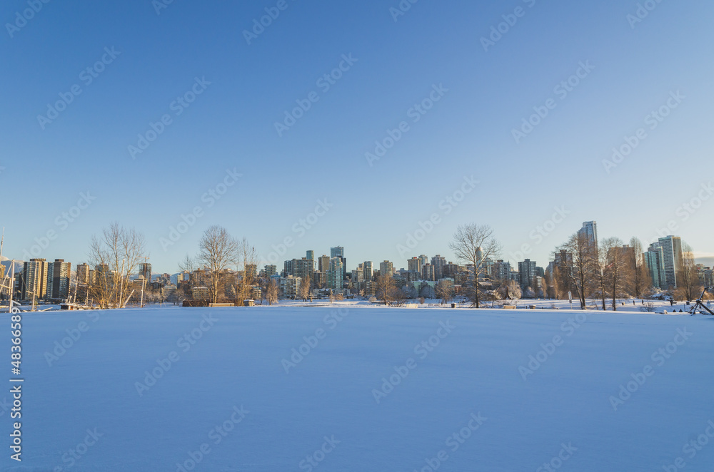 Obraz premium Landscape in Vancouver in Snow