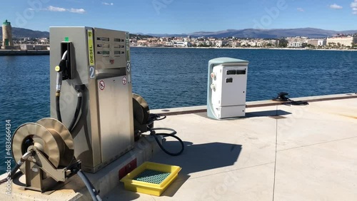 Petrol station for sea boats and ships