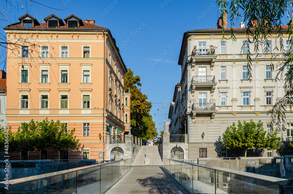 Historical city center of Ljubljana, Slovenia