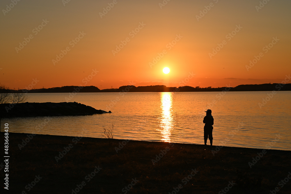 sunset on the beach