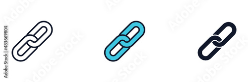 Chain link icon symbol template for graphic and web design collection logo vector illustration