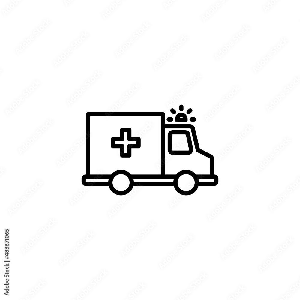 Ambulance icon. ambulance truck sign and symbol. ambulance car Ambulance icon. ambulance truck sign and symbol. ambulance car