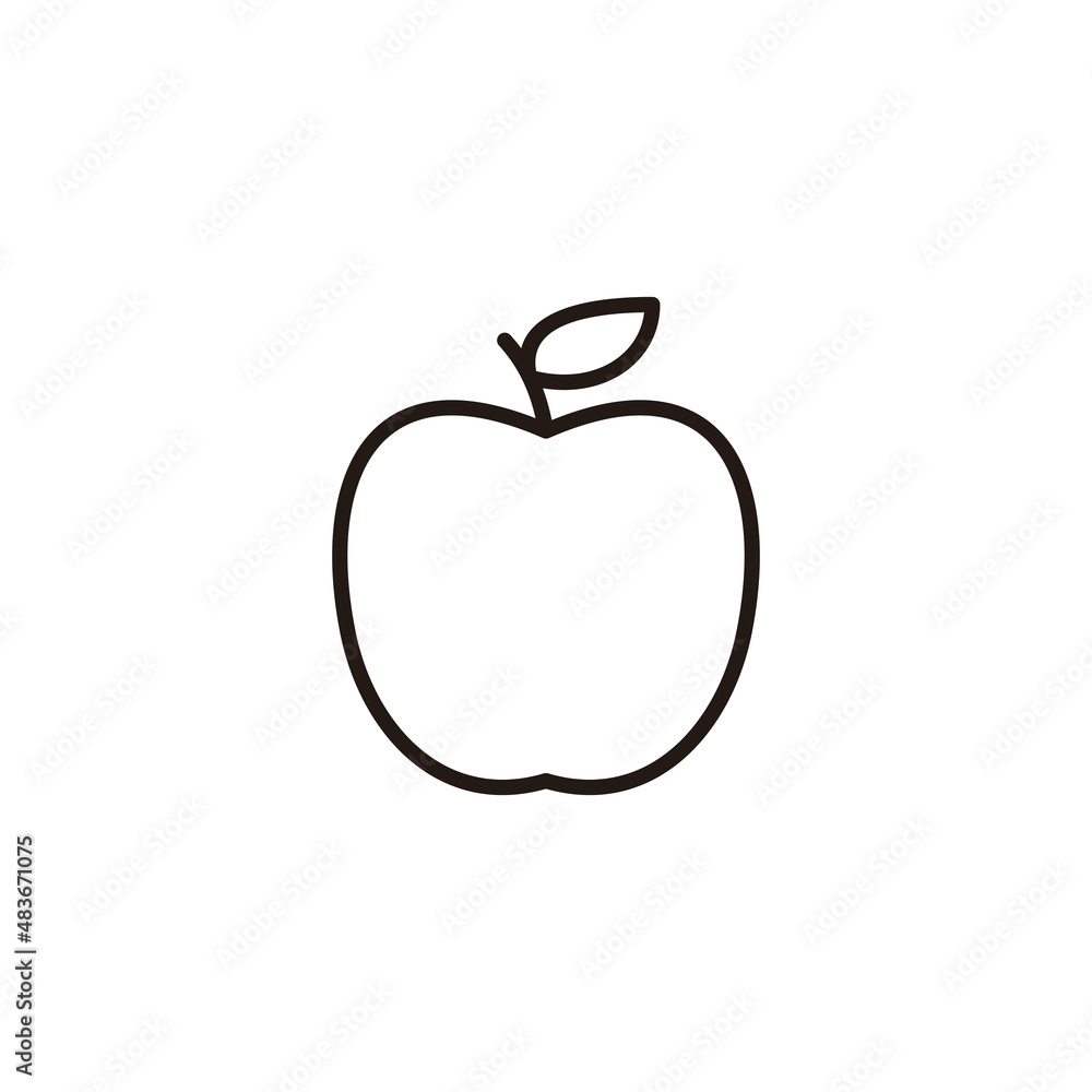 Apple icon. Apple sign and symbols for web design. Apple icon. Apple sign and symbols for web design.
