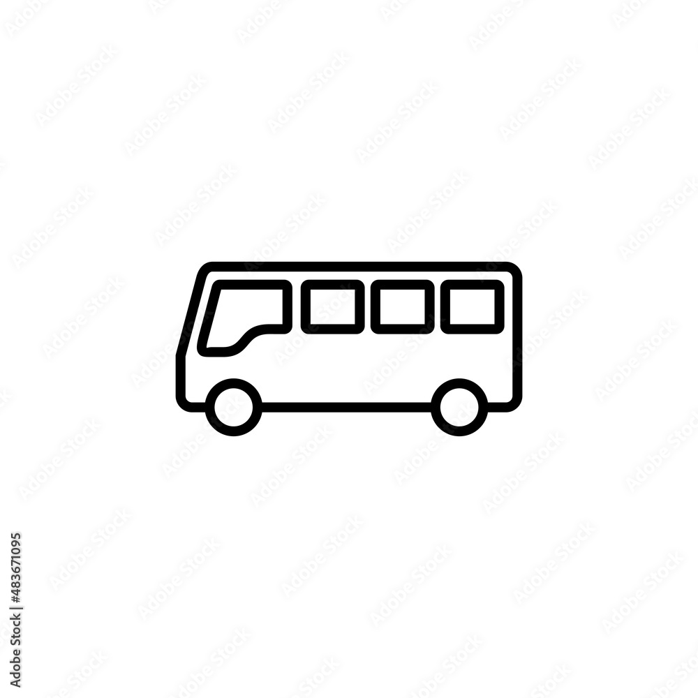 Bus icon. bus sign and symbol. transport symbol