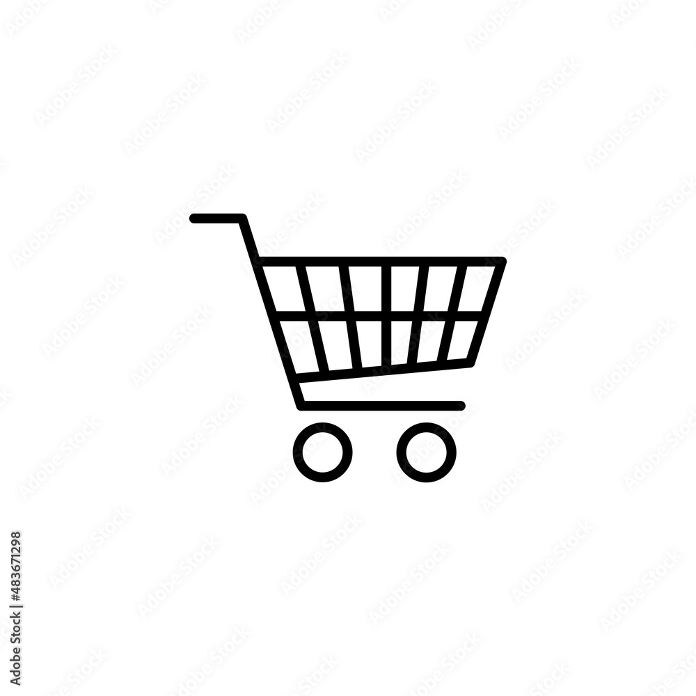 Shopping icon. Shopping cart sign and symbol. Trolley icon