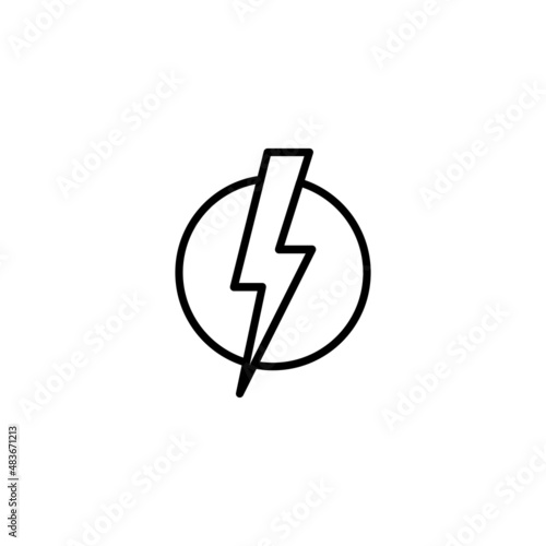 Lightning icon. electric sign and symbol. power icon. energy sign