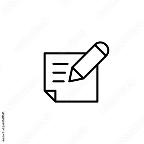 Note icon. notepad sign and symbol