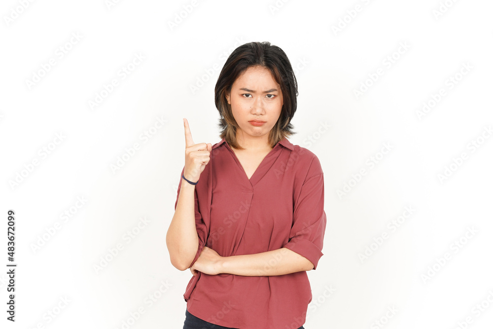 Angry Gesture Of Beautiful Asian Woman Isolated On White Background Angry Gesture Of Beautiful Asian Woman Isolated On White Background