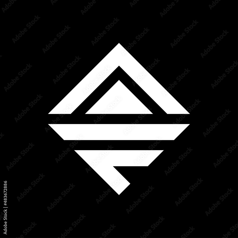 Letter AF monogram bold sharp logo design Letter AF monogram bold sharp logo design