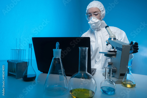 Laboratory technician worki...