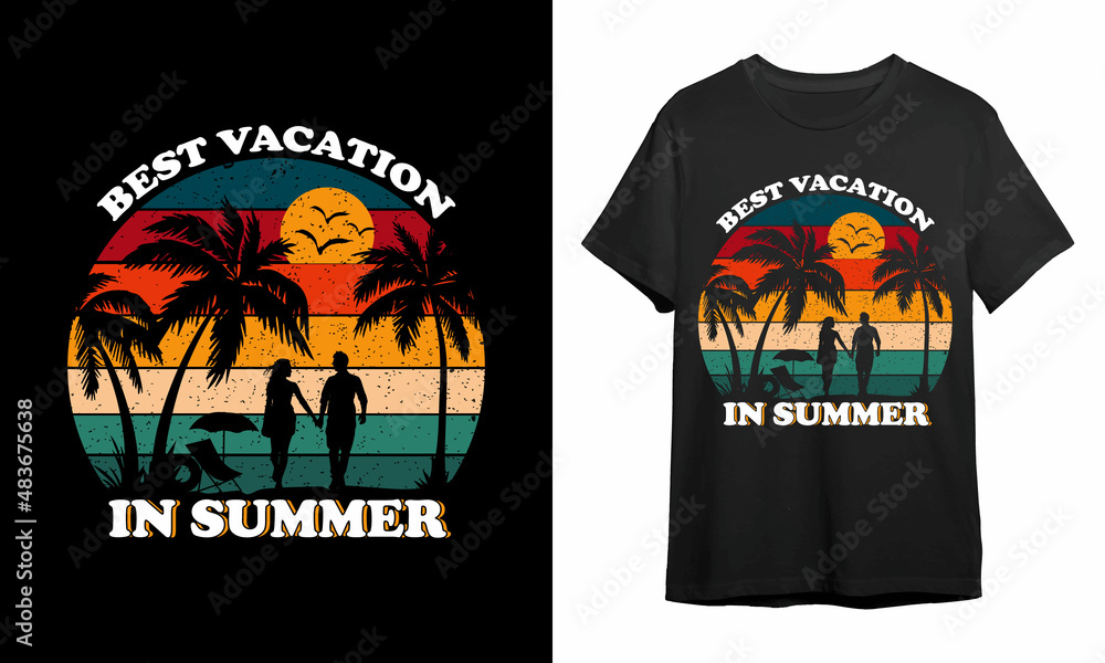Adventure, Hunting Fishing, Veteran, Summer, Typography T-shirt Design