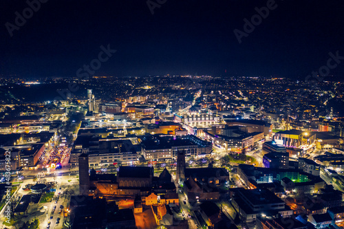 A north-facing view of central Plymouth, United Kingdom. photo