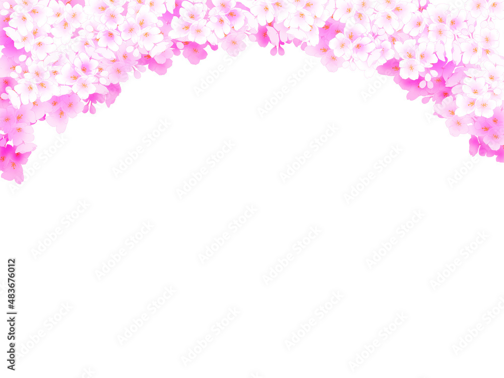 桜のトンネルフレーム、壁紙