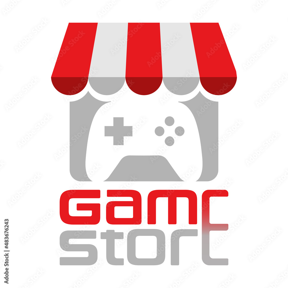 Game Store Logo, Online Shop Logo Design Template. Game Store Logo, Online Shop Logo Design Template.
