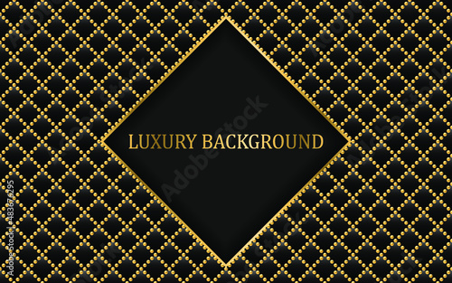 Black and gold luxury background. Vector illustration.
