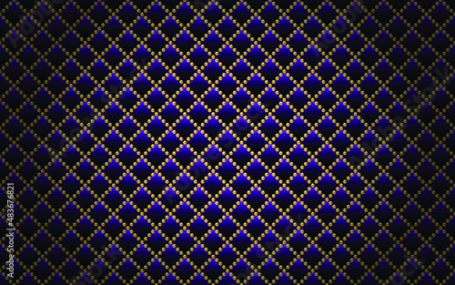 Blue and gold luxury background. Vector illustration.