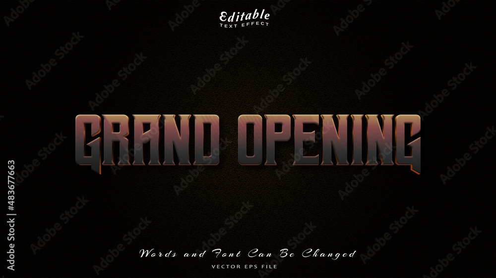 Fototapeta premium GRAND OPENING TEXT EFFECT