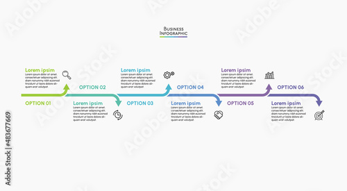 Business data visualization. timeline infographic icons designed for abstract background template milestone element modern diagram process technology digital marketing data presentation chart Vector