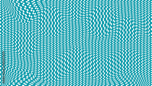 Checkered background with distorted squares