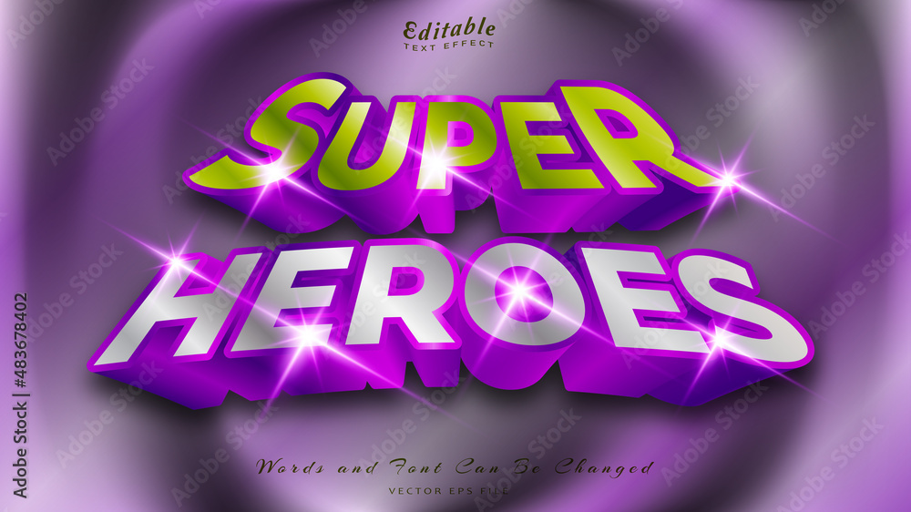 super heroes text effect super heroes text effect