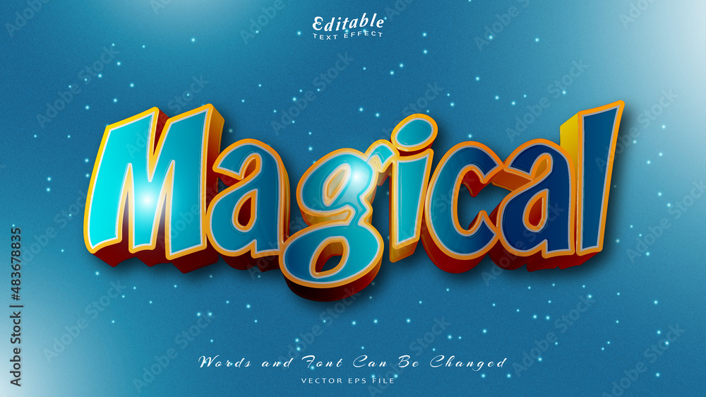 magical editable text effect free font