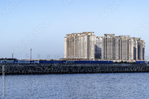 Landscape of Haihua Island under construction in Hainan Province, China © xiaowei