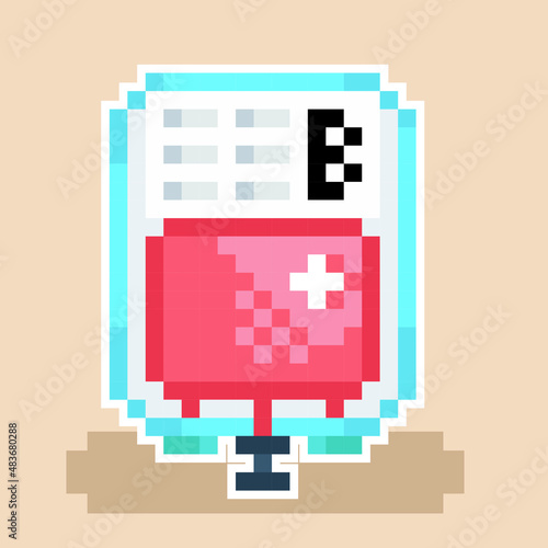 Blood transfusion saving lives editable pixelart vector, save lives blood donation.