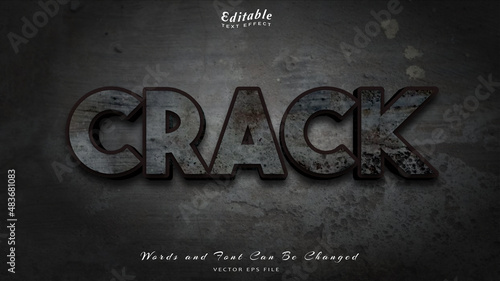 rusty editable text effect, free font.